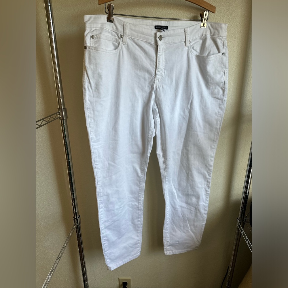 EILEEN FISHER White Jeans.